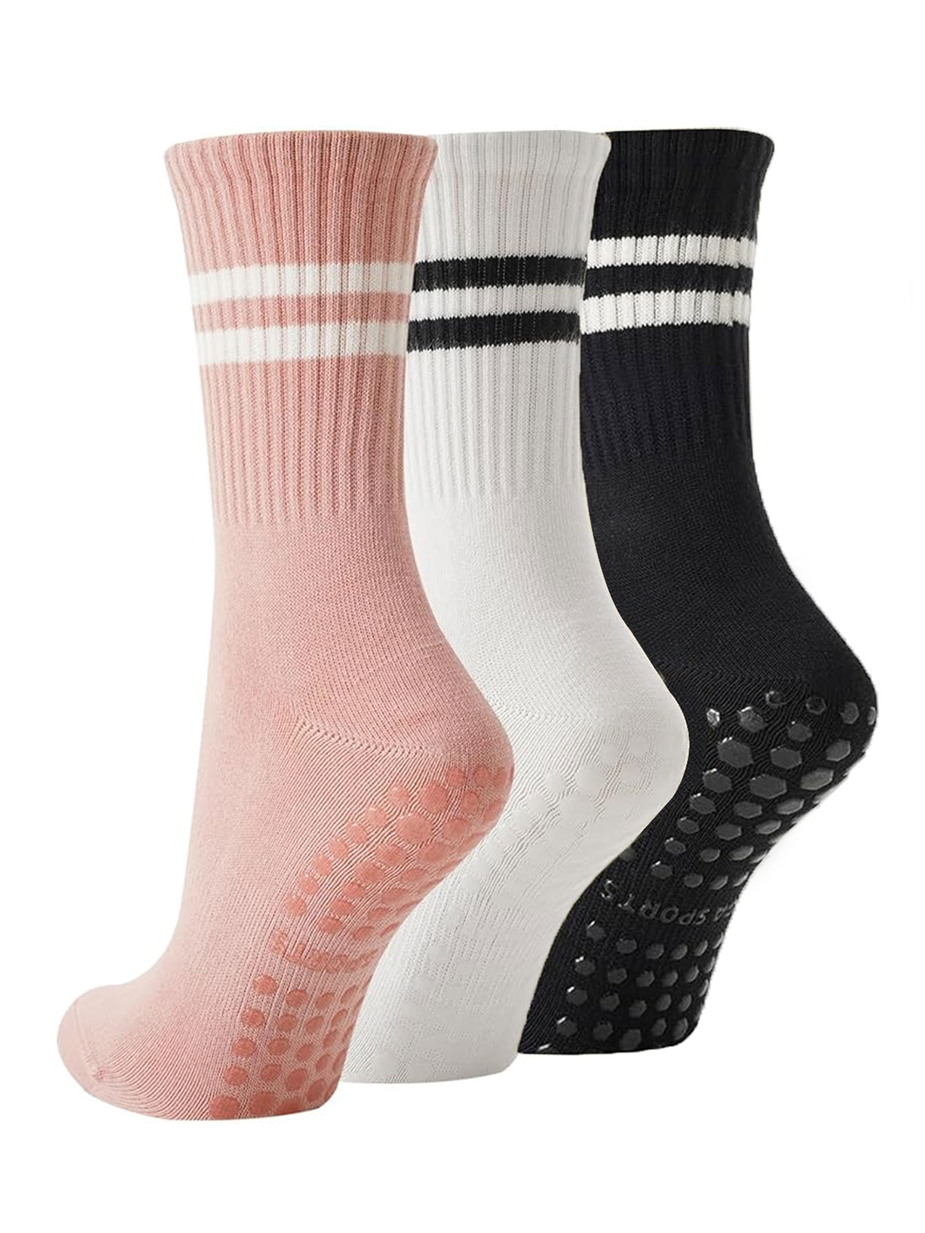 Fitness Yoga Pilates - 3 Pares de Meias de Yoga,
