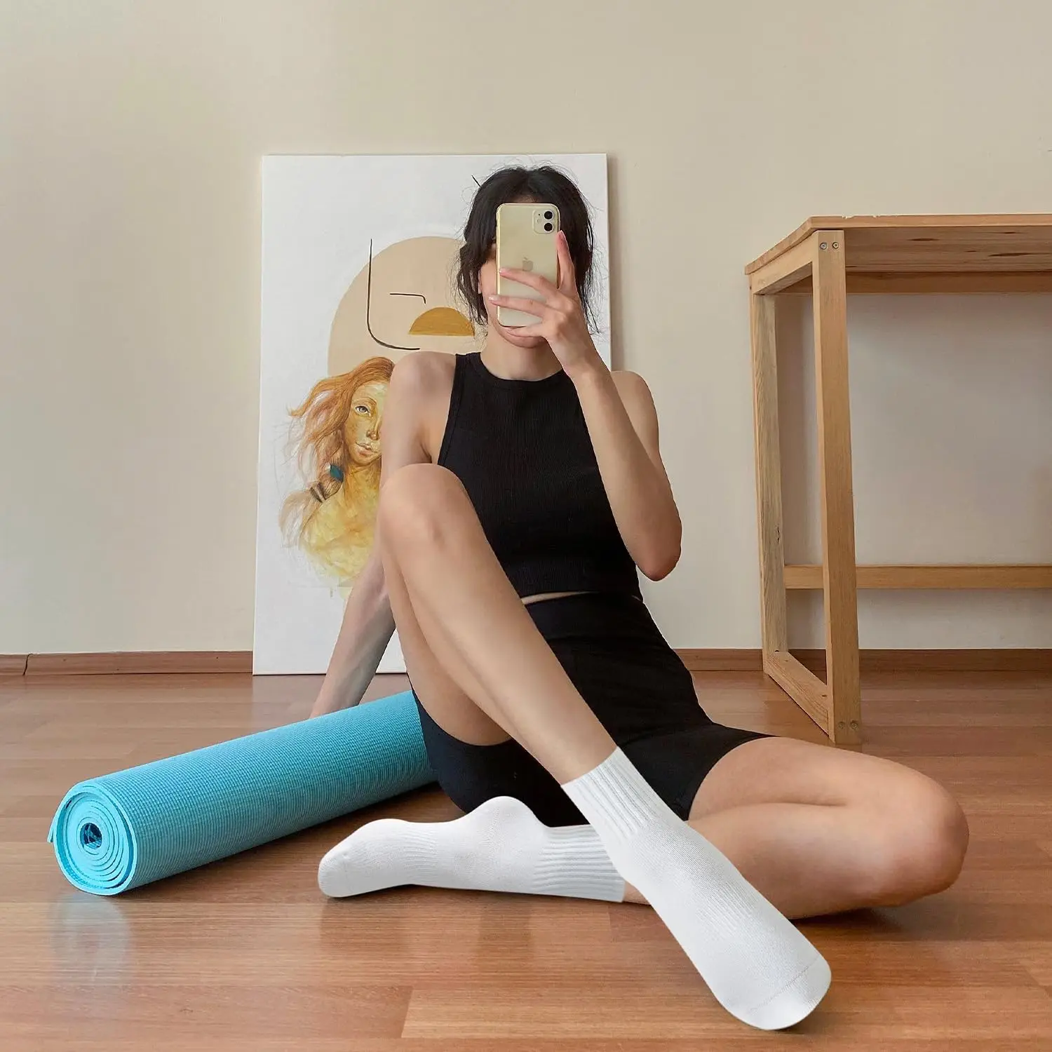 4 pares de meias femininas par - Pilates & Yoga Reversible Mockneck Sweatshirt avaliação e preço
