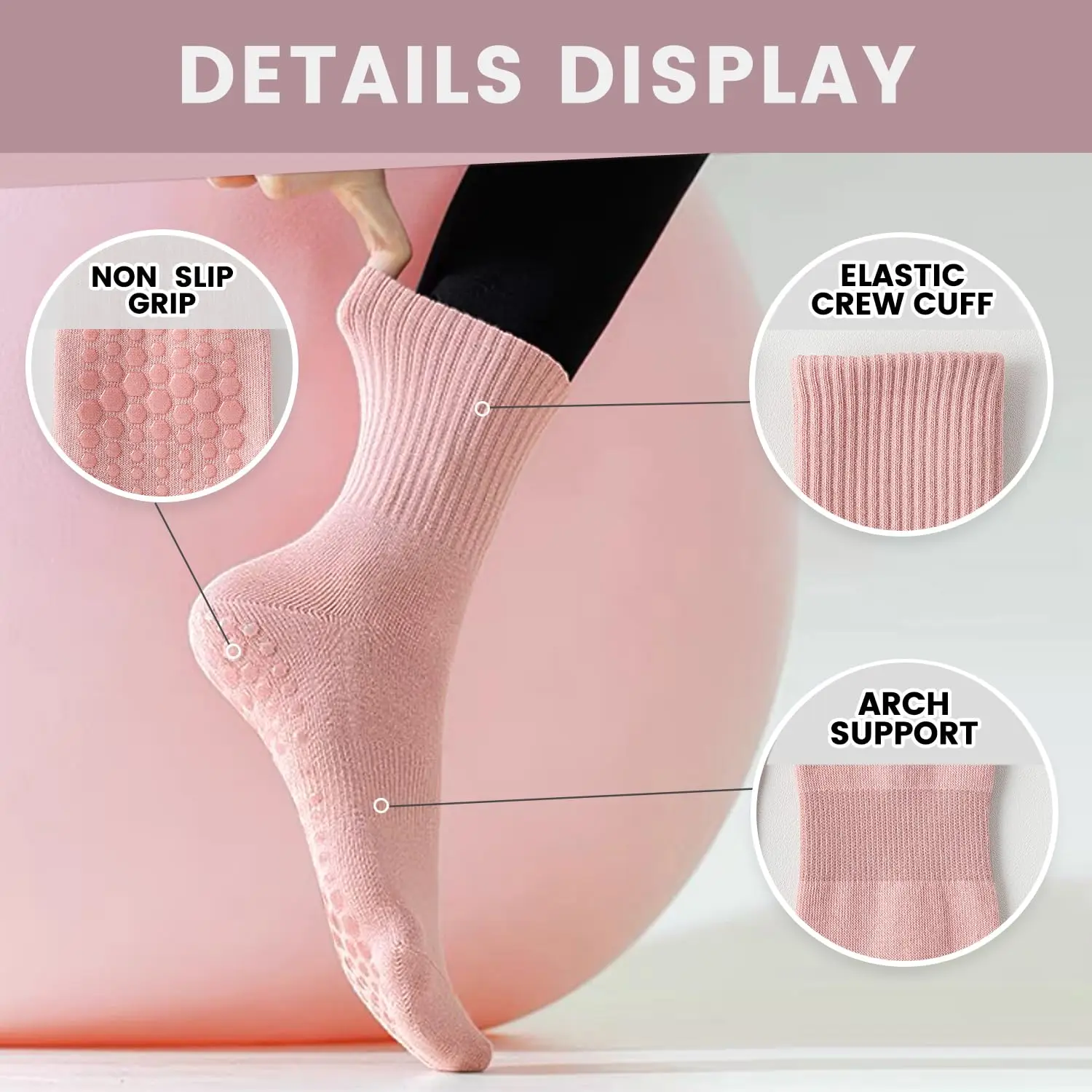 4 pares de meias femininas par - Pilates & Yoga Reversible Mockneck Sweatshirt avaliação e preço